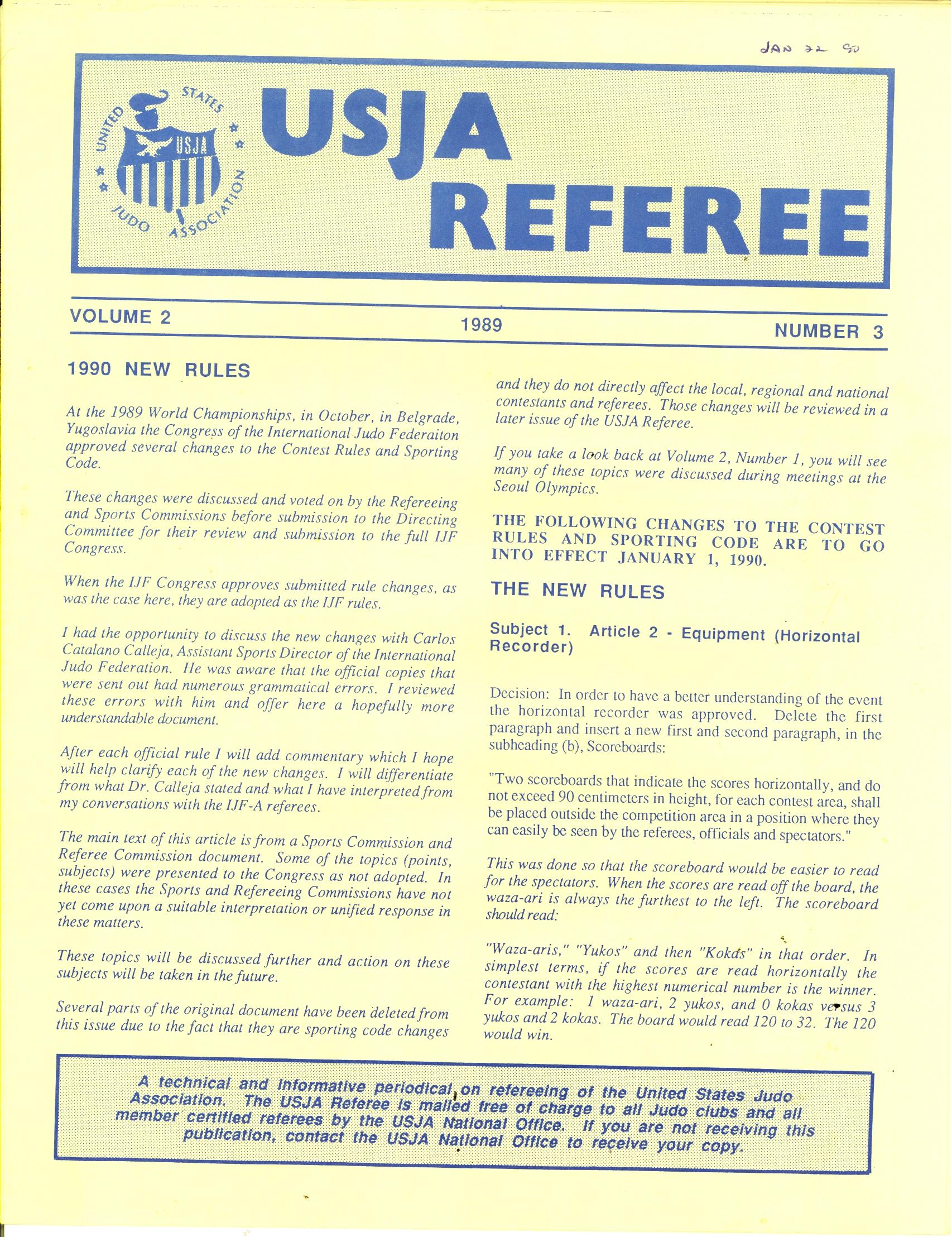 1989 USJA Referee